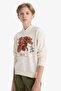 Hooded Printed Sweatshirt for Boys F2844A825Au