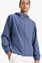 Ultra Soft Water Repellent Regular Fit Hooded Zippered Raincoat E9218Ax25Au