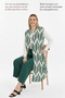 Plus Size Women's Summer Sweat-Proof Hijab Pants with Belt Pocketed Vest Two-Piece Khaki Mother Set - 5