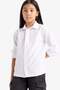 School 100% Cotton Polo Collar Poplin Long Sleeve Shirt Boys G1487A825Au
