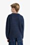 Crew Neck Knitwear Sweater for Boys C9468A825Au - 6