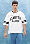 100% Cotton Loose Fit Crew Neck Printed Short Sleeve T-Shirt F0188Ax25Sm