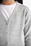 V-Neck Buttoned School Knitwear Cardigan Girls E7708A825Au - 6