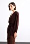 بلوزة بأكمام طويلة ومطرزة ومربوطة G0283AX25SM - 3