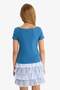 Fitted Kayık Collar Ribbed Short Sleeve T-Shirt Girl Child F7003A825Au - 7