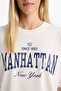 Oversize Wide Fit Crew Neck Printed Short Sleeve T-Shirt F7875Ax25Au - 6