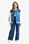 College Collar Printed Bomber Jacket for Girls F1985A825Au - 2