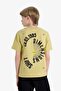 100% Cotton Crew Neck Back Printed Short Sleeve T-Shirt Boy's F3768A825Au - 8