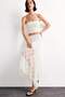 Elastic Waist Half Lining Lace Midi Skirt F8041Ax25Sm - 5