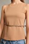 Fitted Crew Neck Belted Tank Top F9023Ax25Sm - 5