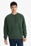 Relax Fit Crew Neck Fleece Sweatshirt F3685Ax25Wn - 3