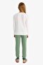 100% Cotton Patterned Elastic Waist Pajama Set for Girls F1083A825Au - 7