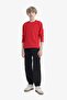 Crew Neck Basic Plain Long Sleeve School T-Shirt Boys K1686A625Au - 2