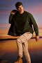 Relax Fit Crew Neck Fleece Sweatshirt F3685Ax25Wn - 2