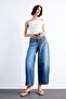 Wide Baggy Fit Washed Jean Trousers F7501Ax25Sm