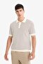 Buttoned Striped Knitwear Polo Shirt F2729Ax25Au - 4