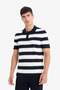 Standard Fit Polo Neck Striped Short Sleeve Knit T-Shirt E5439Ax25Sp - 3