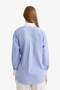 Regular Fit Shirt Collar Striped Poplin Long Sleeve Tunic F9174Ax25Au - 7
