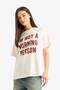 100% Cotton Oversized Printed T-Shirt E8683Ax25Au - 6
