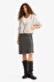 A Form Checked High Waist Viscose Midi Skirt F7806Ax25Au - 5