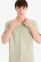 Relax Fit Polo Collar Linen Blended Short Sleeve Shirt D9882Ax25Au - 5