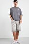 100% Cotton Baggy Fit Jean Bermuda Shorts F7866Ax25Hs