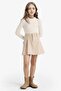Pleated Gabardine Skirt Girls' E9322A825AU - 2