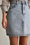 100% Cotton Embroidered Mini Jean Skirt F9551Ax25Sm - 6