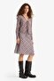 Fitted Shirt Collar Checked Front Tie-Up Tulle Long Sleeve Blouse F7703Ax25Au - 4