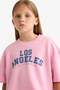 2-Piece Set Printed Short-Sleeve T-Shirt and Elastic Waist Sweatpants for Girls E6414A825AU - 6