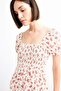 A-Line Floral Crinkled Textured Short Sleeve Midi Dress G0276Ax25Sm - 4