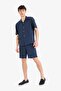 Relax Fit Polo Collar Linen Blended Short Sleeve Shirt D9882Ax25Au - 2