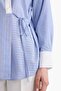 Regular Fit Shirt Collar Striped Poplin Long Sleeve Tunic F9174Ax25Au - 6