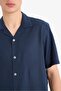 Relax Fit Polo Collar Linen Blended Short Sleeve Shirt D9882Ax25Au - 6