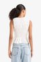 100% Cotton Slim Fit Narrow Cut Crew Neck Tie Textured Tank Top F8581Ax25Sm - 4