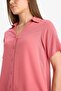 Regular Fit Crinkle Viscose Short Sleeve Shirt F5835Ax25Sm - 7