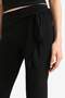 Flare Fit Normal Waist Tie Standard Length Black Pants F8196Ax25Sm - 6