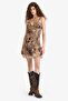 V-Neck Leopard Print Chiffon Strap Mini Dress F7946Ax25Sm - 3