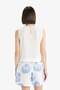 Regular Fit Crew Neck Brode Sleeveless Blouse F6316Ax25Sm - 6