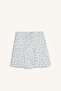 Floral High Waist Combed Cotton Lining Crinkle Viscose Mini Skirt F7223Ax25Hs - 7