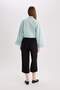Elastic Waist Basic Pocketed Capri E4390Ax25Sm - 5
