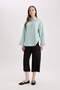 Elastic Waist Basic Pocketed Capri E4390Ax25Sm