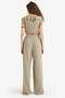 Wide Leg Double Pocket Regular Waist Standard Length Trousers D1009Ax25Sp - 6