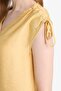 V Neck Short Sleeve Shirt with Drawstring Detail F2052Ax25Sm - 5