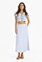 A-Line Striped Regular Waist Poplin Maxi Skirt F7069Ax25Sm