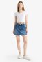 Fitted Round Neck Ribbed Camisole Short Sleeve White T-Shirt F5185Ax25Sm - 2