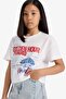 100% Cotton Boxy Fit Crew Neck Printed Short Sleeve T-Shirt Girls E0391A825Sm