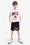 Nba Chicago Bulls 2'Li Team Hooded Sleeveless T-Shirt Elastic Waist Shorts Boy's E7104A825Hs - 3