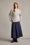 Black Maxi Skirt with Elastic Waist and Pockets F7897Ax25Sm
