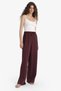 Wide Leg Pocketed High Waist Standard Length Linen Blend Trousers F5024Ax25Sp - 5